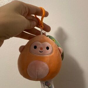 Squishmallows 2019 clip-on orange monkey Elton 3.5”